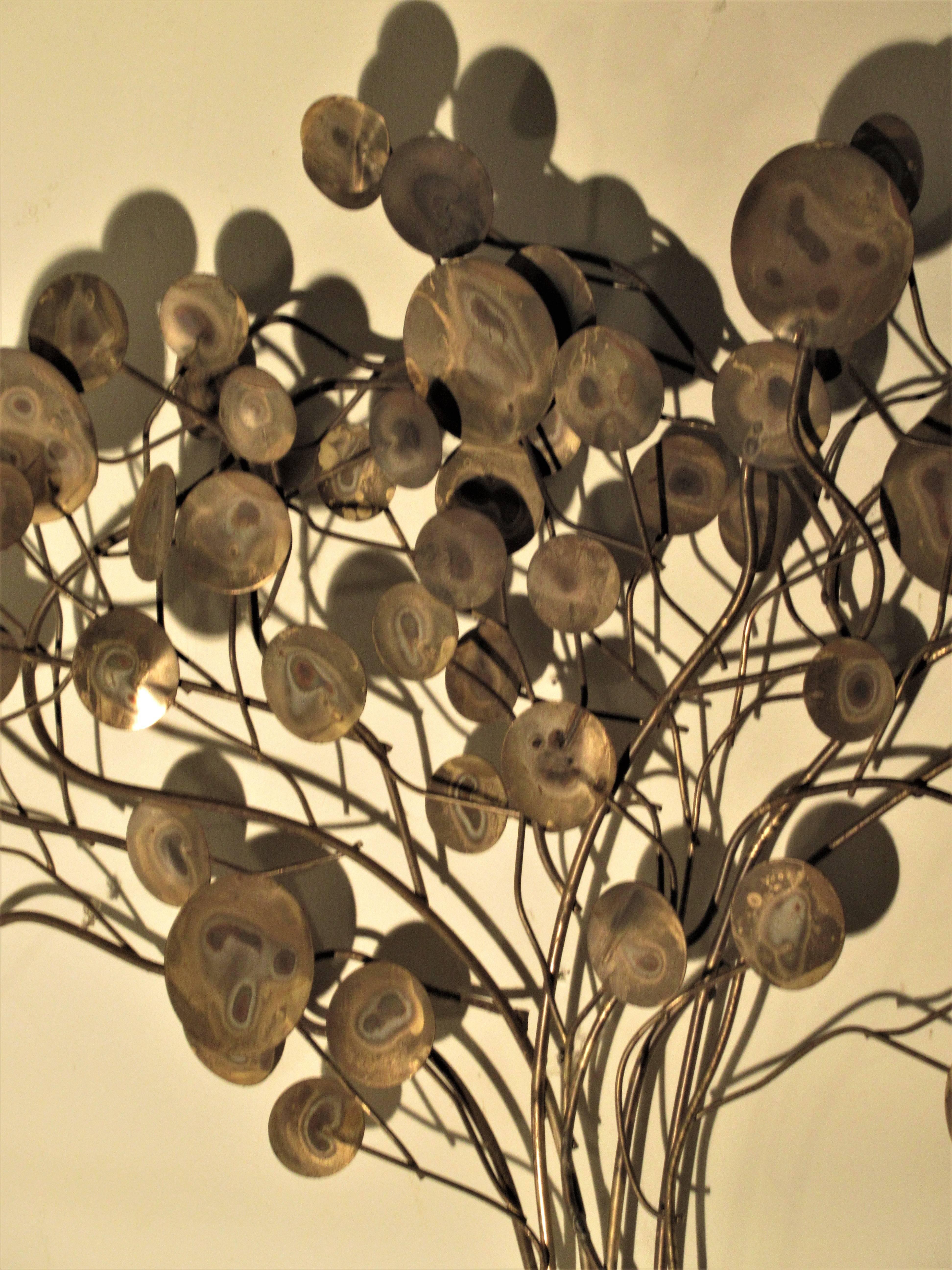 Raindrop Tree Wall Sculpture by C. Jere In Good Condition In Rochester, NY