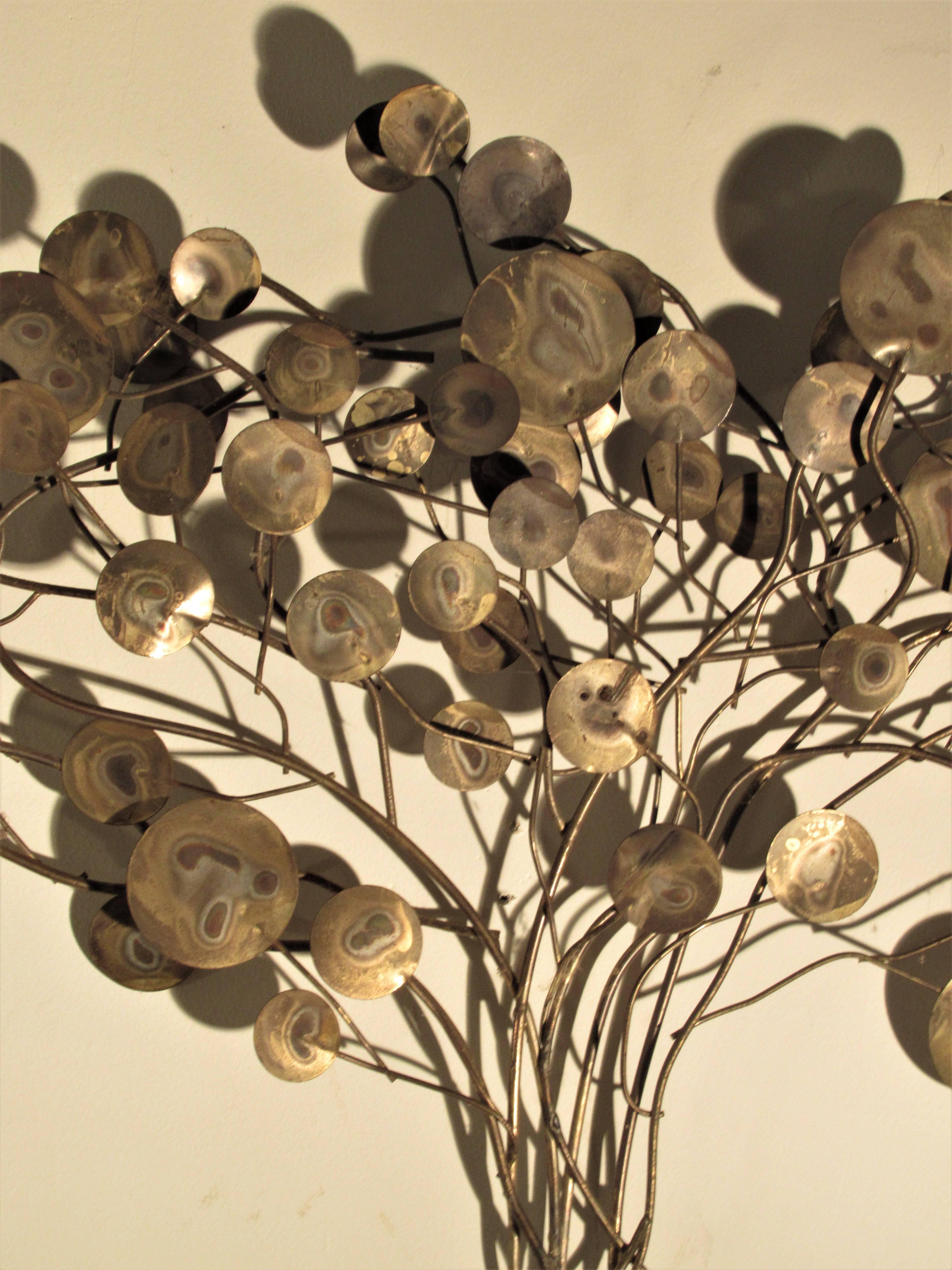 20th Century Raindrop Tree Wall Sculpture by C. Jere