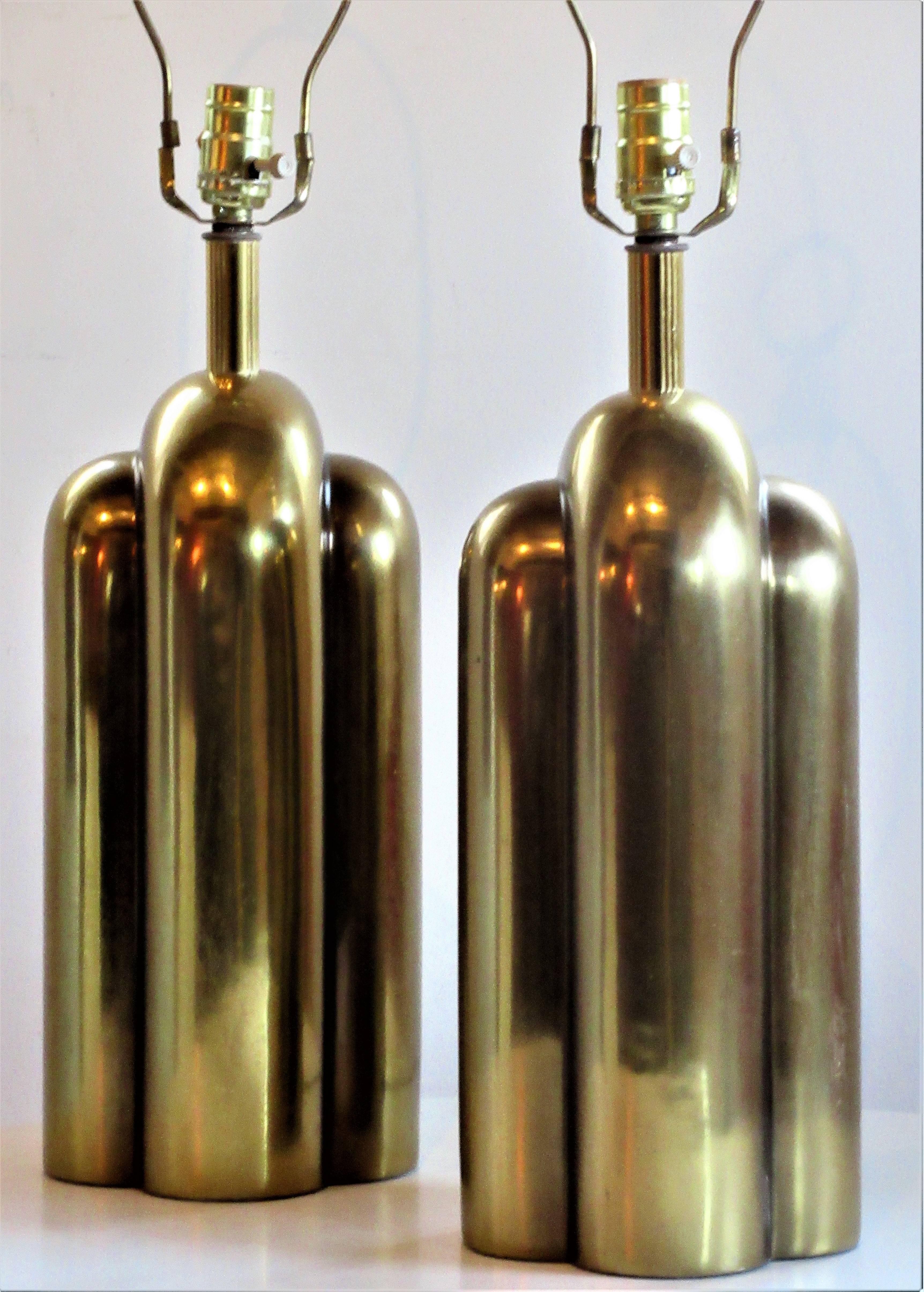 Art Deco Style Brass Lamps by Westwood Industries 3