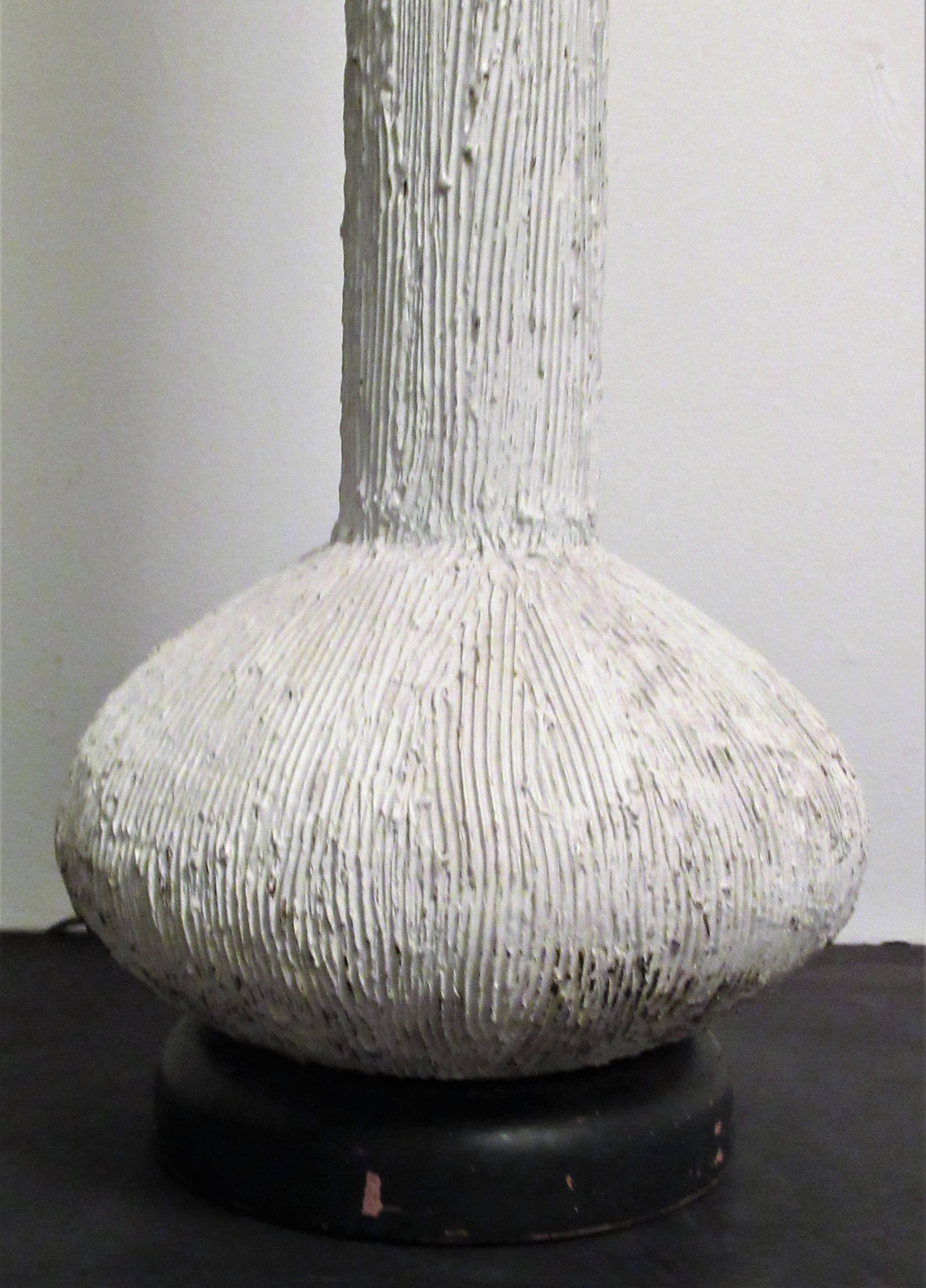Mid-Century Modern  Oversized Ceramic Lamp in the Style of John Dickinson