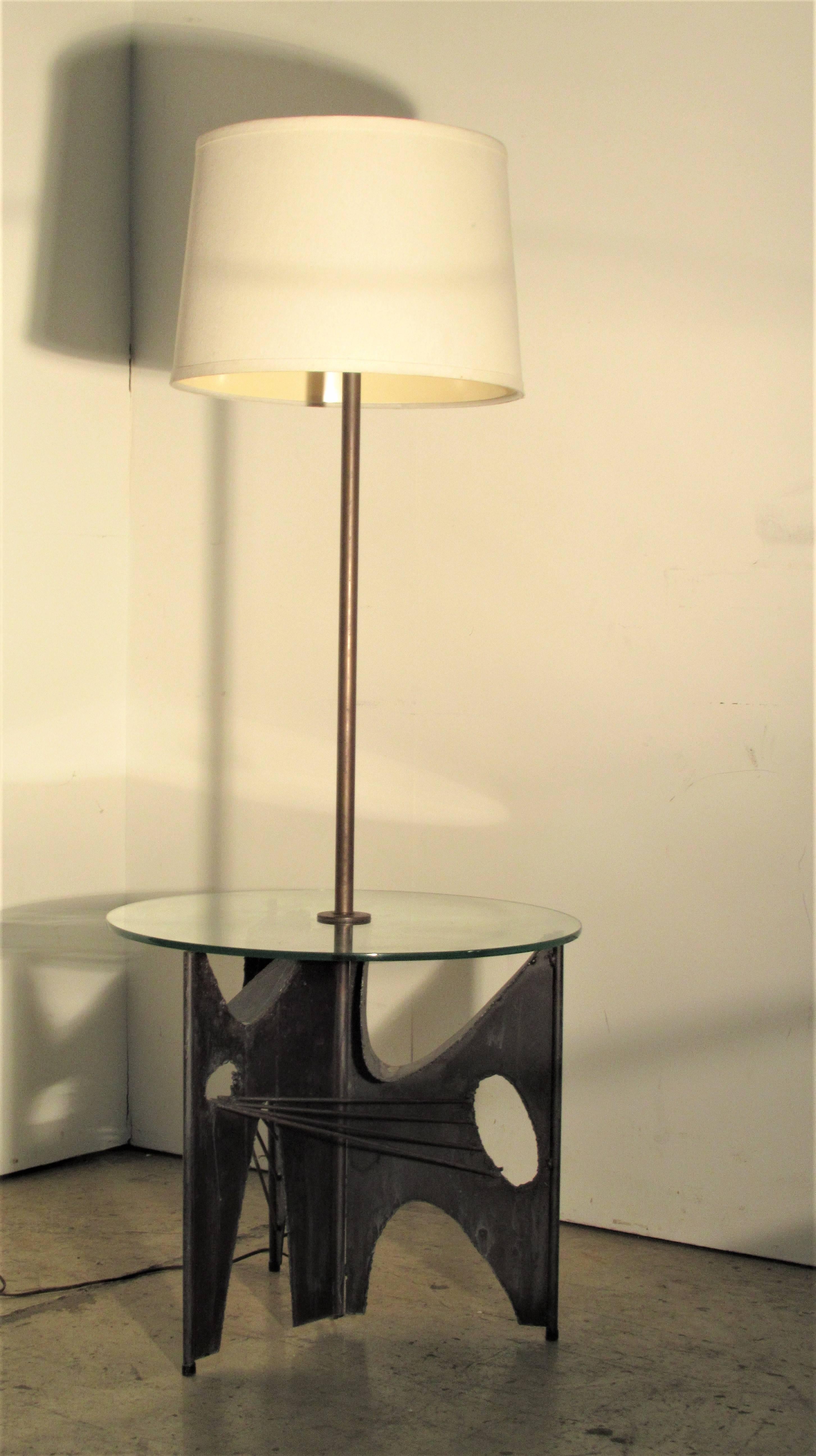 Brutalist Iron Sculpture Floor Lamp by Harry Balmer for Laurel In Good Condition In Rochester, NY