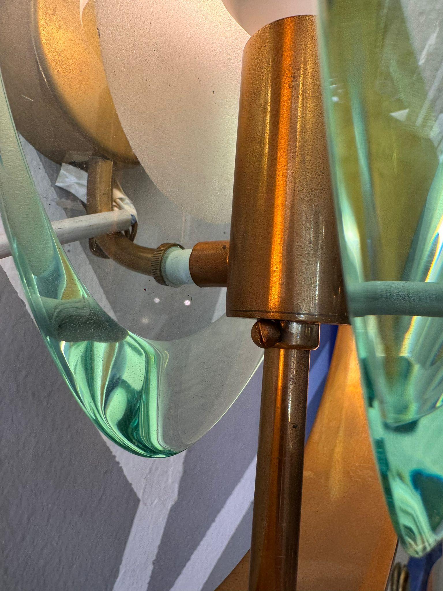 Ottone Coppia di lampade da parete Max Ingrand per Fontana Arte in vendita
