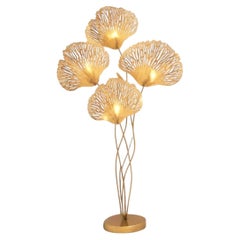 Mid-Century Ginkgo Biloba Leaves Floor Lamp