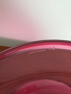 VENINI Veronese Vase in Cyclamen Pink Murano Glass, NUMBERED EDITION