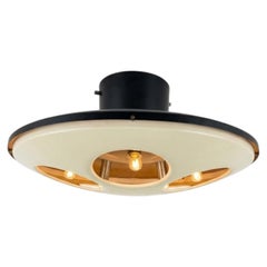 Stilnovo Model 1243 Five-Light Chandelier in Black, Ivory, and Copper, I