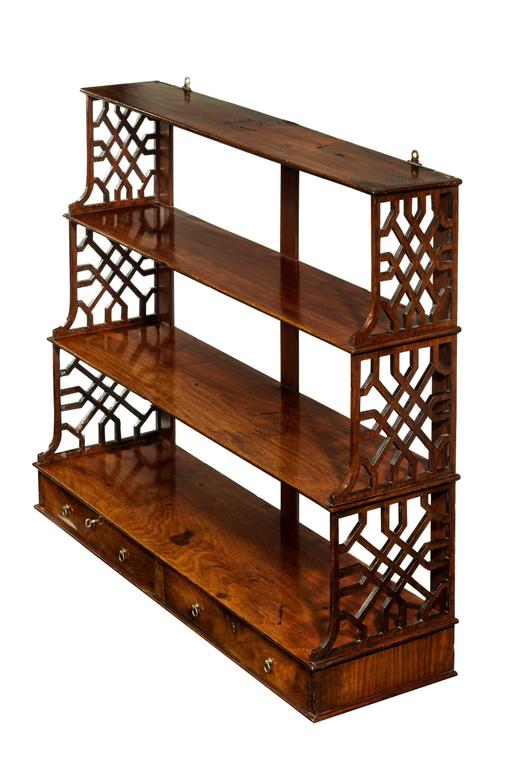 18th Century Mahogany Hanging Wall Shelves For Sale at 1stdibs