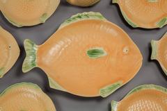 1930s Nine-Piece Set of Fish Plates by Shorter & Son Ltd