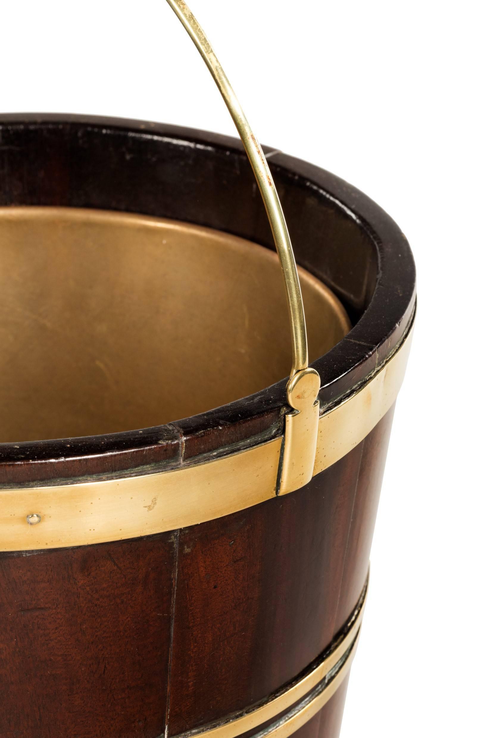 George III 18th Century Brass Bound Bucket