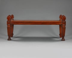 19th Century Mahogany Hall Bench
