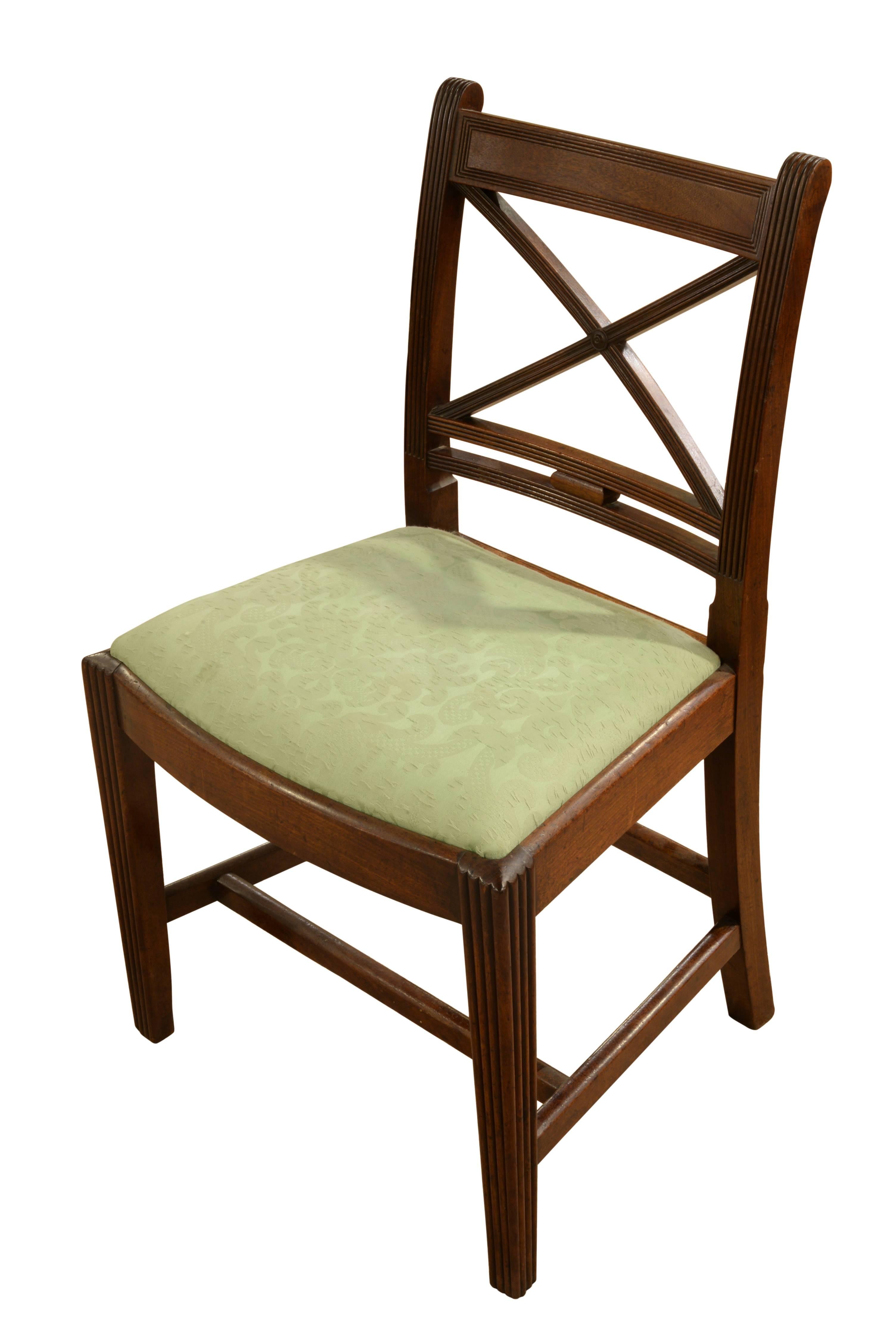 19th Century Set of Six George III Mahogany Dining Chairs