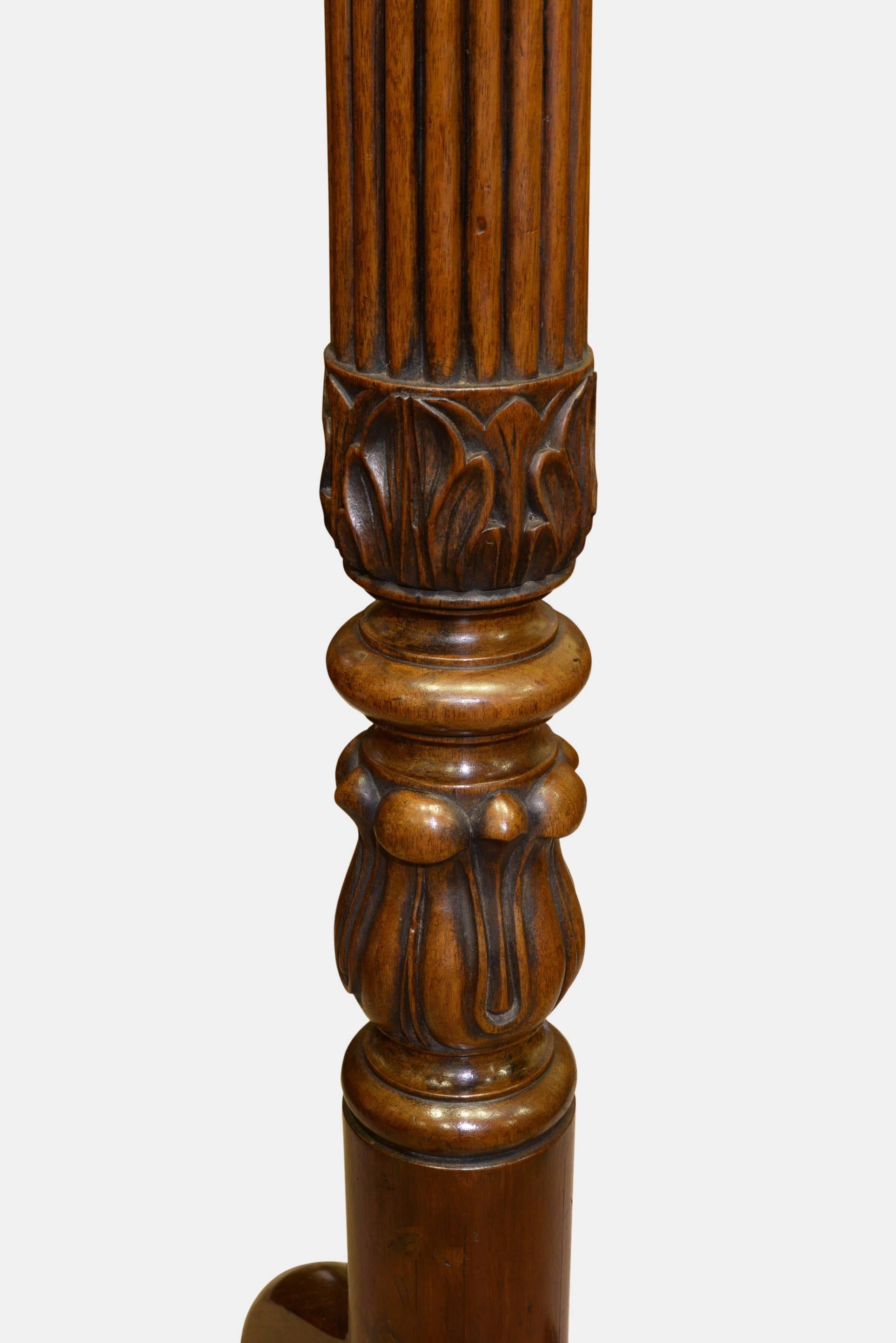 Late 19th Century Pair of 19th Century Mahogany Torcheres For Sale