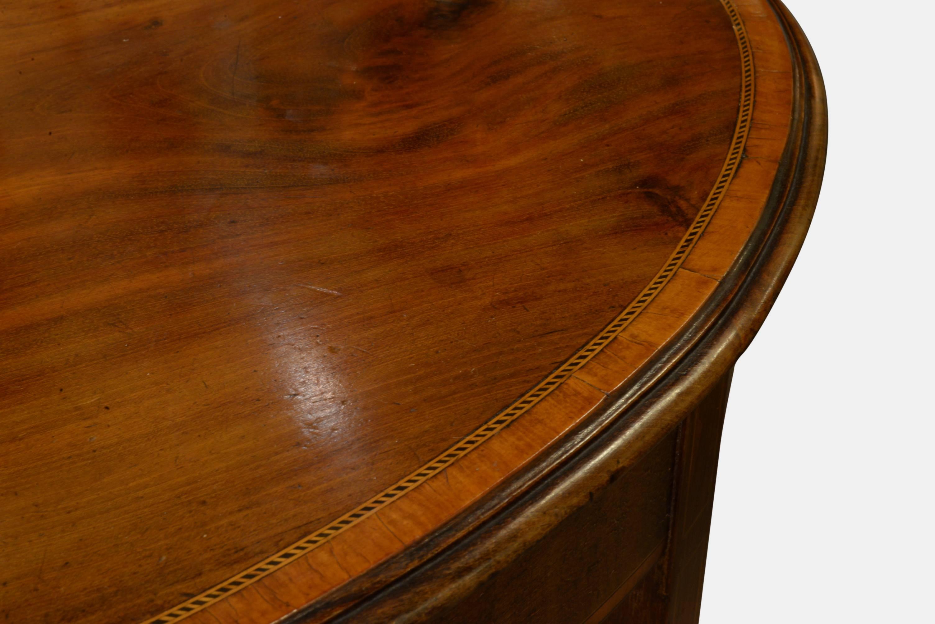 Edwardian Inlaid Oval Mahogany Occasional Table 1