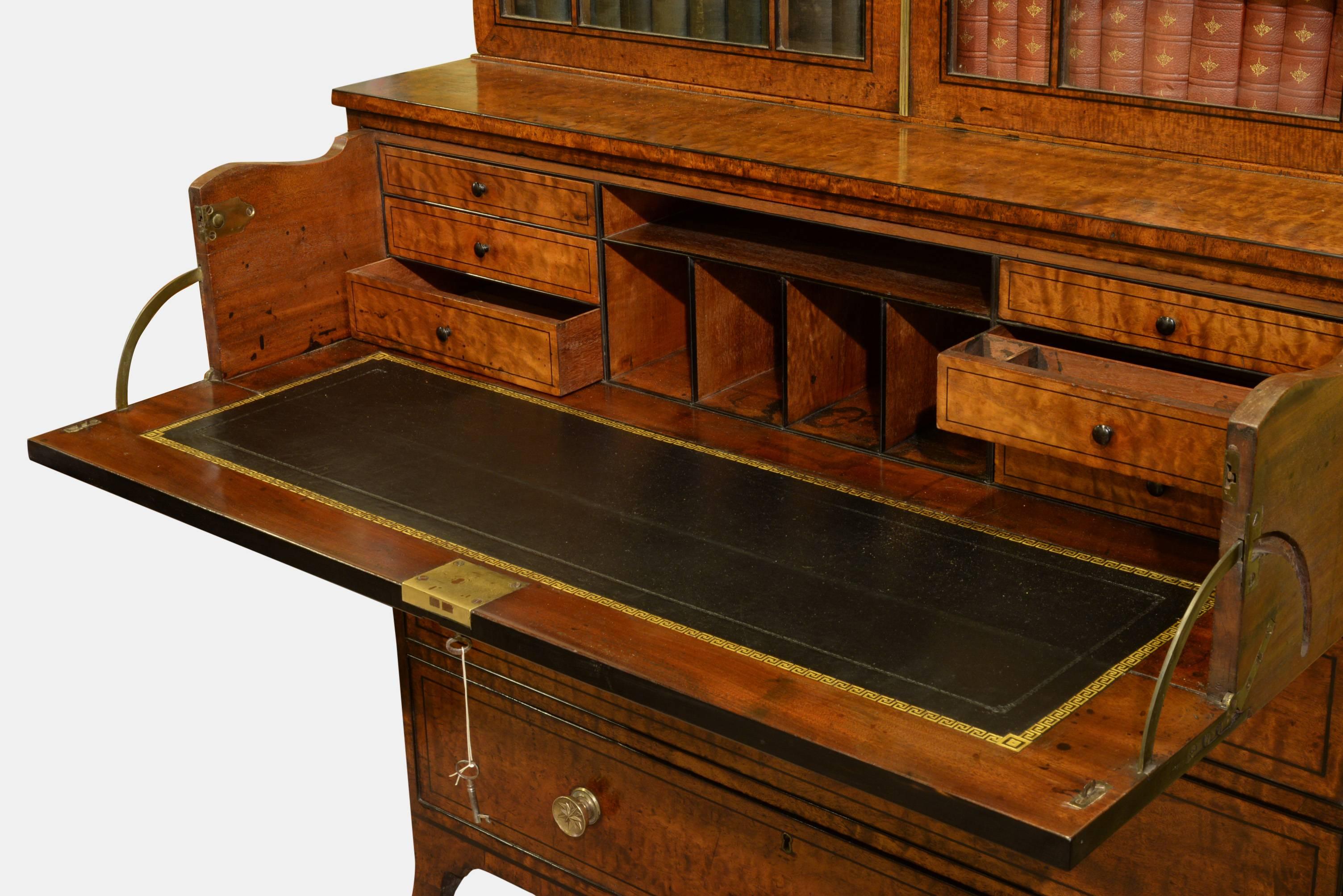 English Regency Mahogany Secretaire Bookcase In Excellent Condition In Salisbury, GB