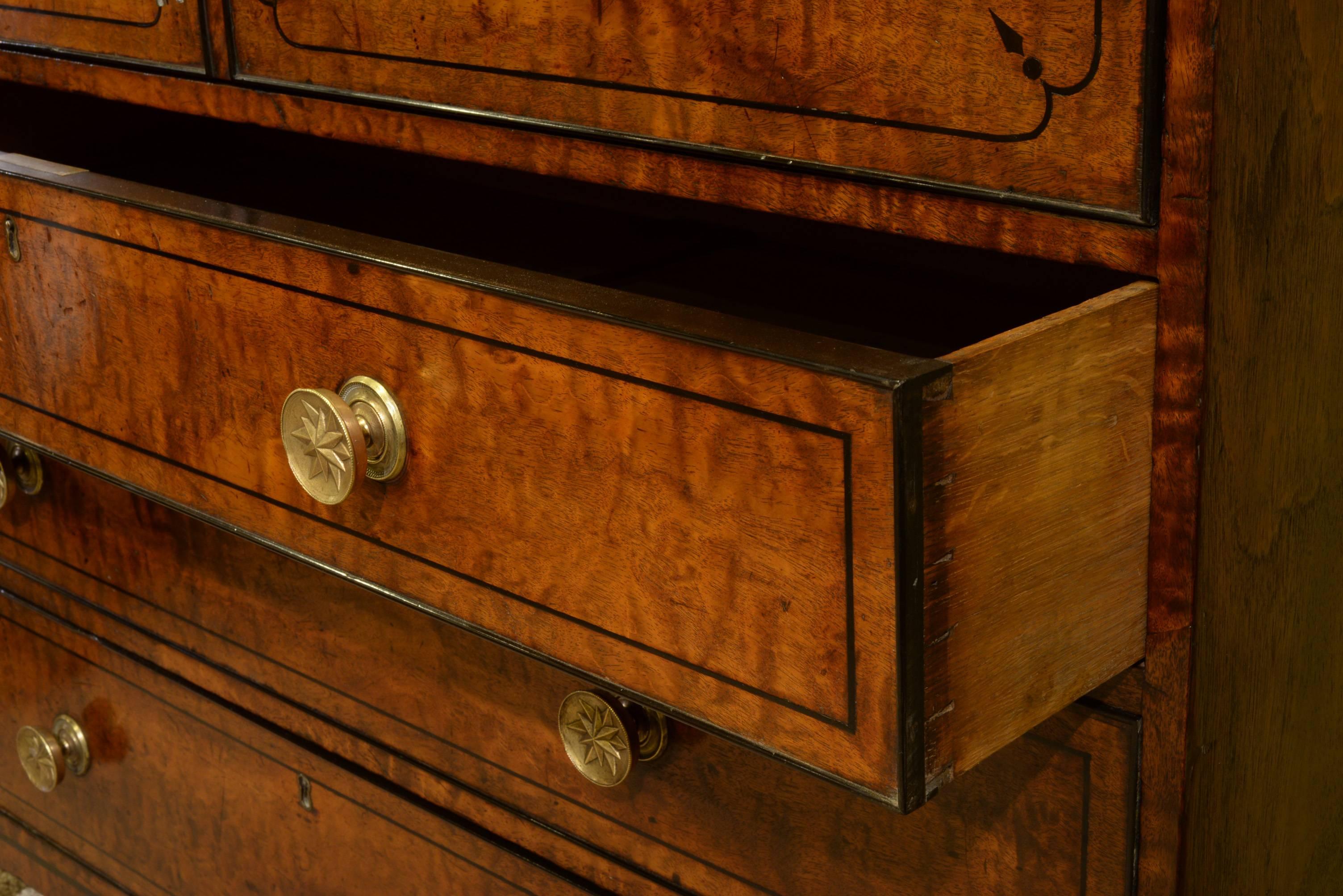 Early 19th Century English Regency Mahogany Secretaire Bookcase