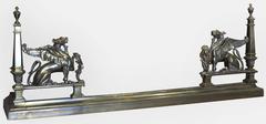 Egyptian Revival Cast Brass Fender