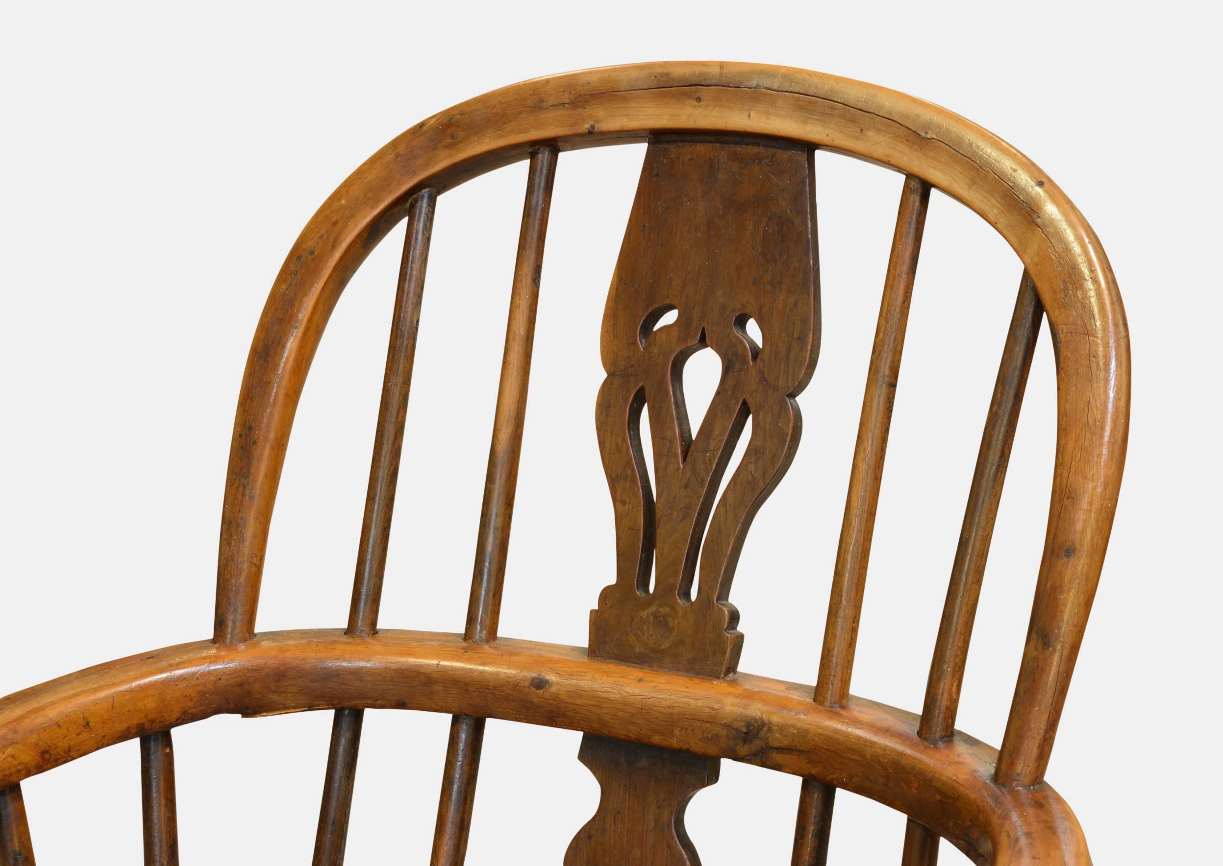 19th Century Child Yew-Wood and Elm Windsor Chair 1