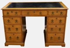 19th Century Oak Gothic Pedestal Desk