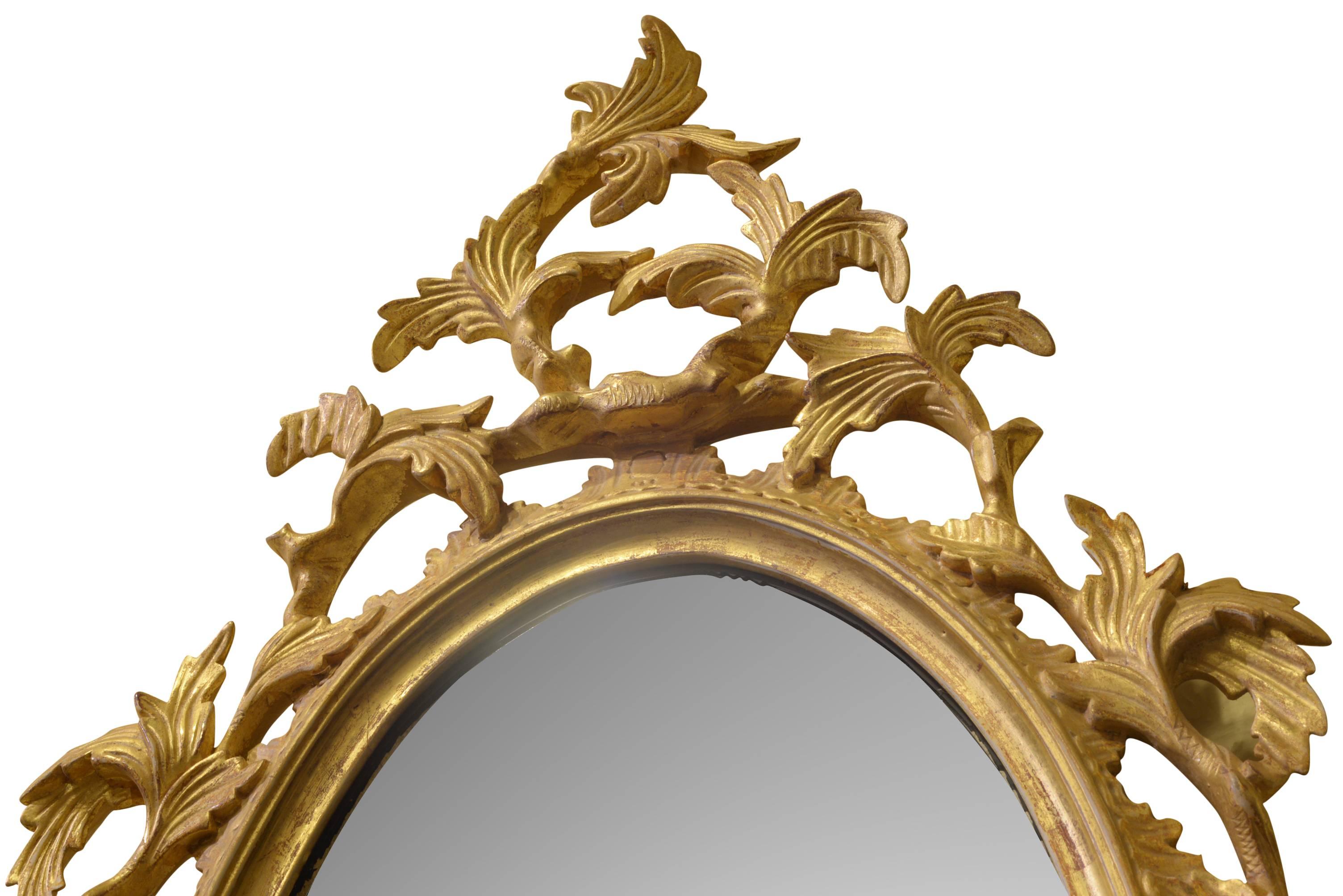 George III Style Rococo Giltwood Mirror In Excellent Condition In Salisbury, GB