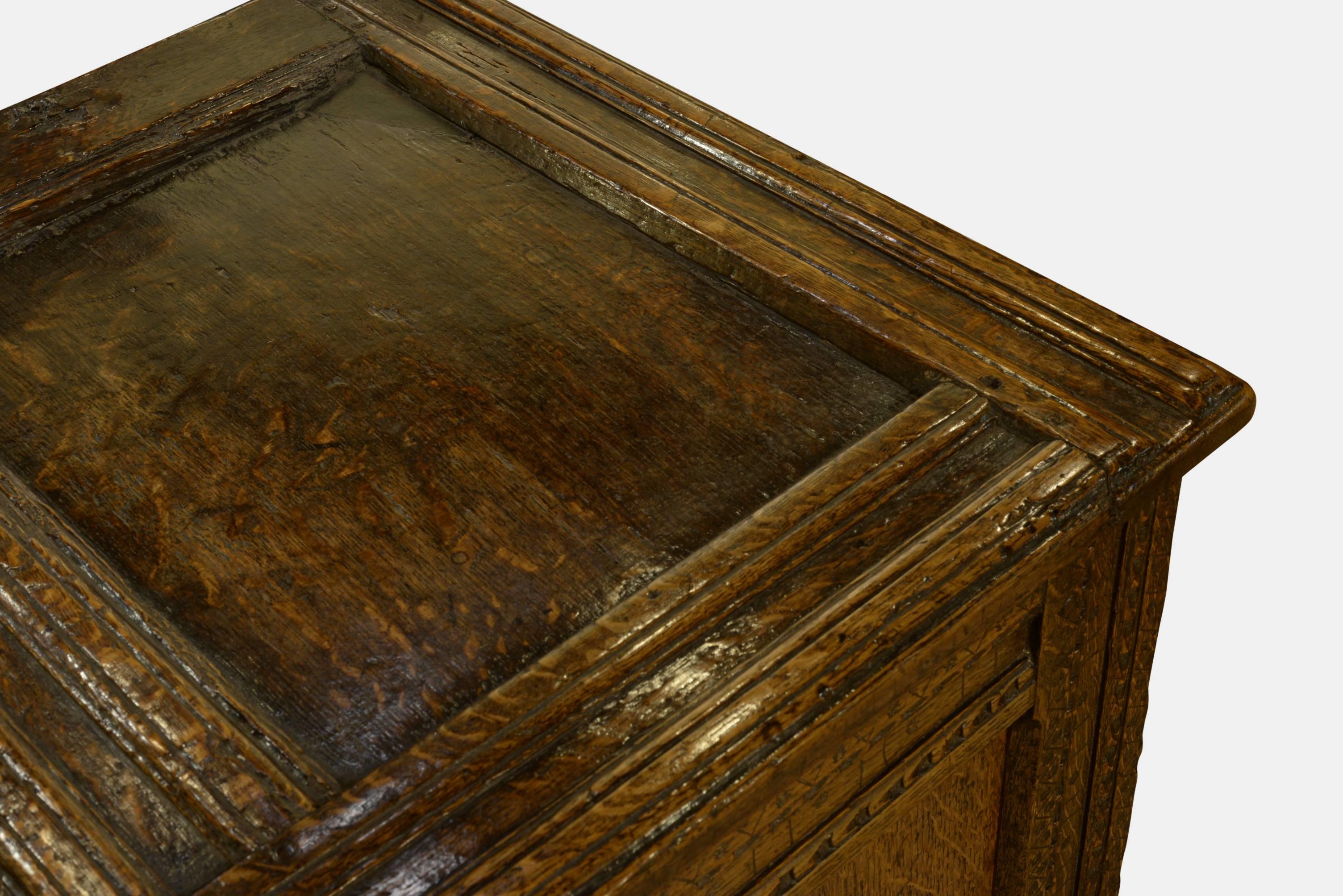 17th Century Oak Coffer In Excellent Condition For Sale In Salisbury, GB