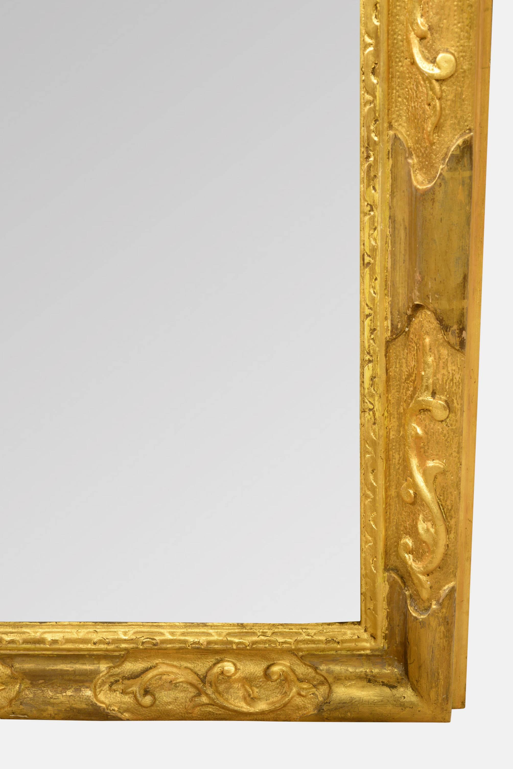 Italian Gilded Rectangular Mirror In Excellent Condition In Salisbury, GB