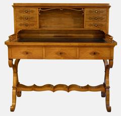 Biedermeier Blondewood Inlaid Writing Desk