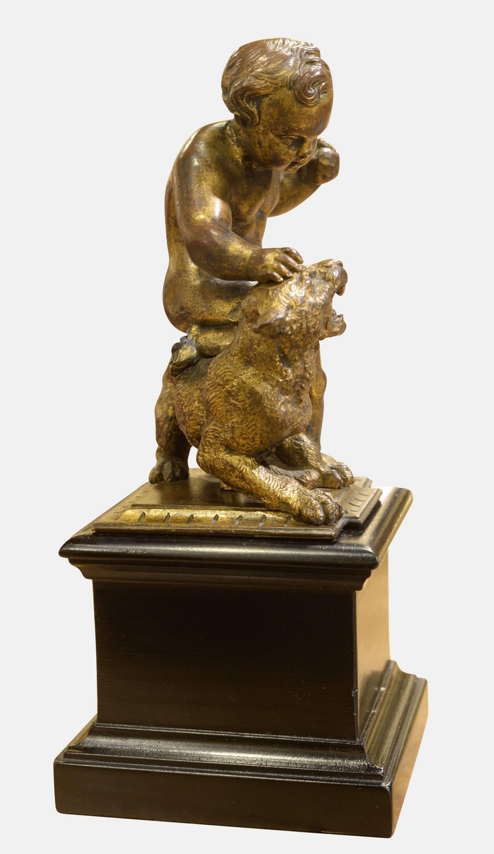 Early 19th Century French Gilt Bronze of Infant Bacchus In Excellent Condition In Salisbury, GB