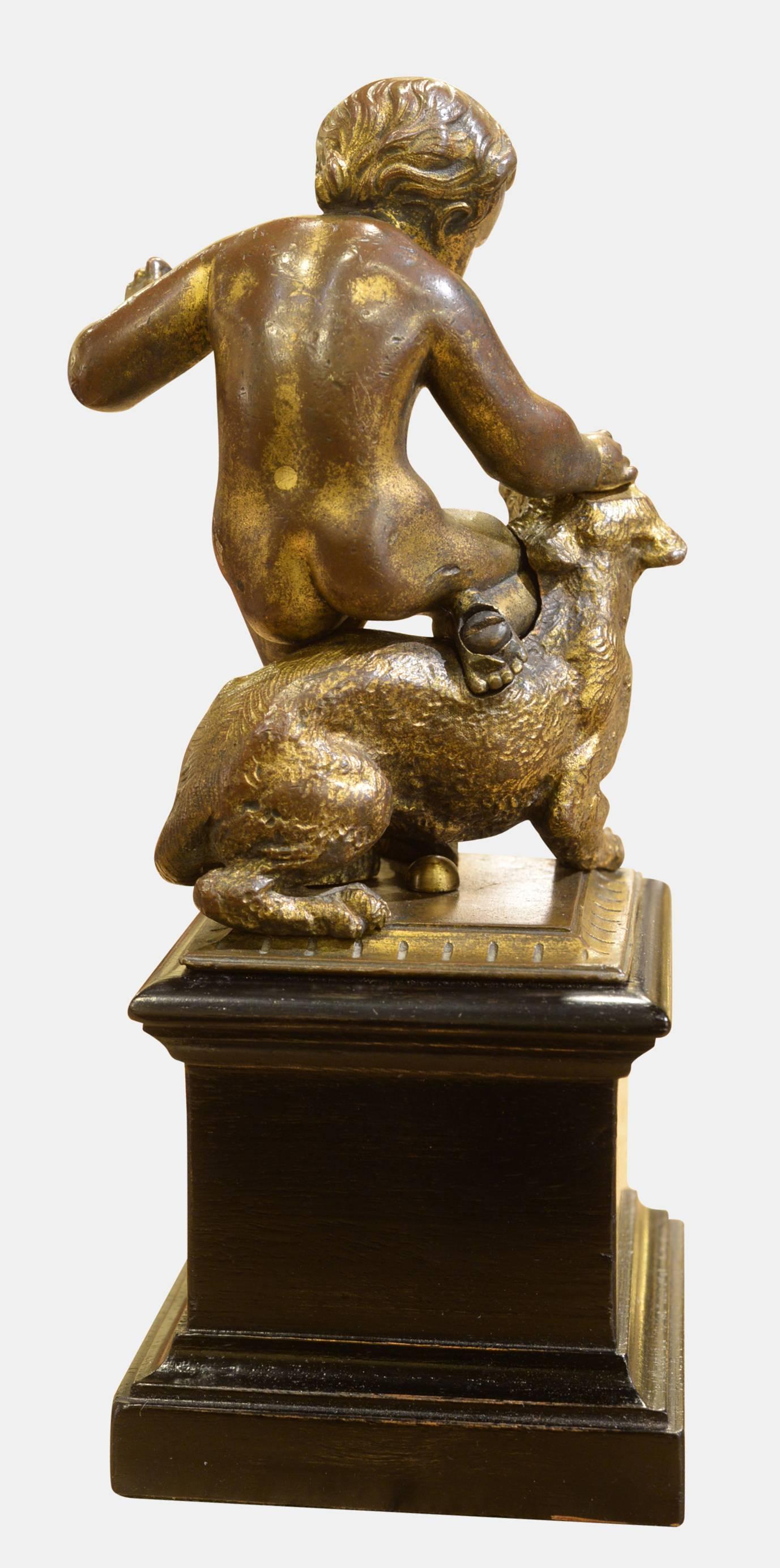 Early 19th Century French Gilt Bronze of Infant Bacchus 1