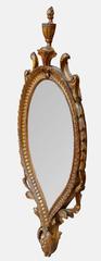 George III Style Gilded Heart Shaped Mirror
