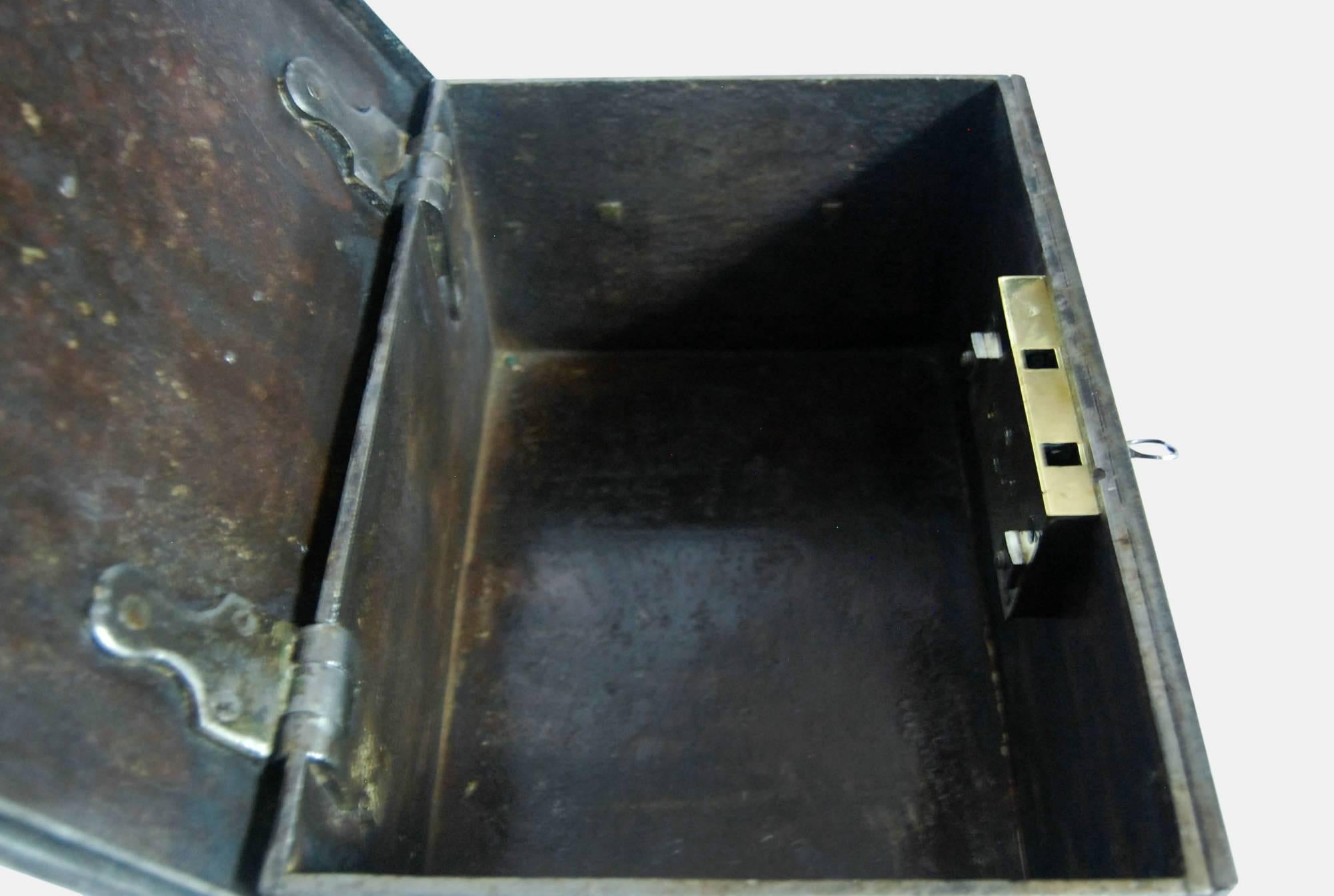 19th Century Cast Iron Strong Box 1