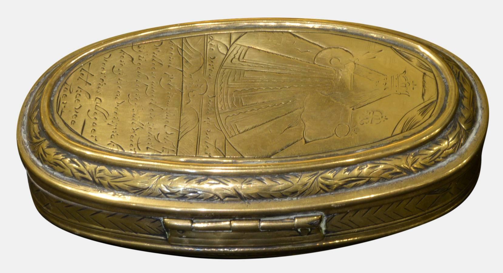 antique brass tobacco boxes