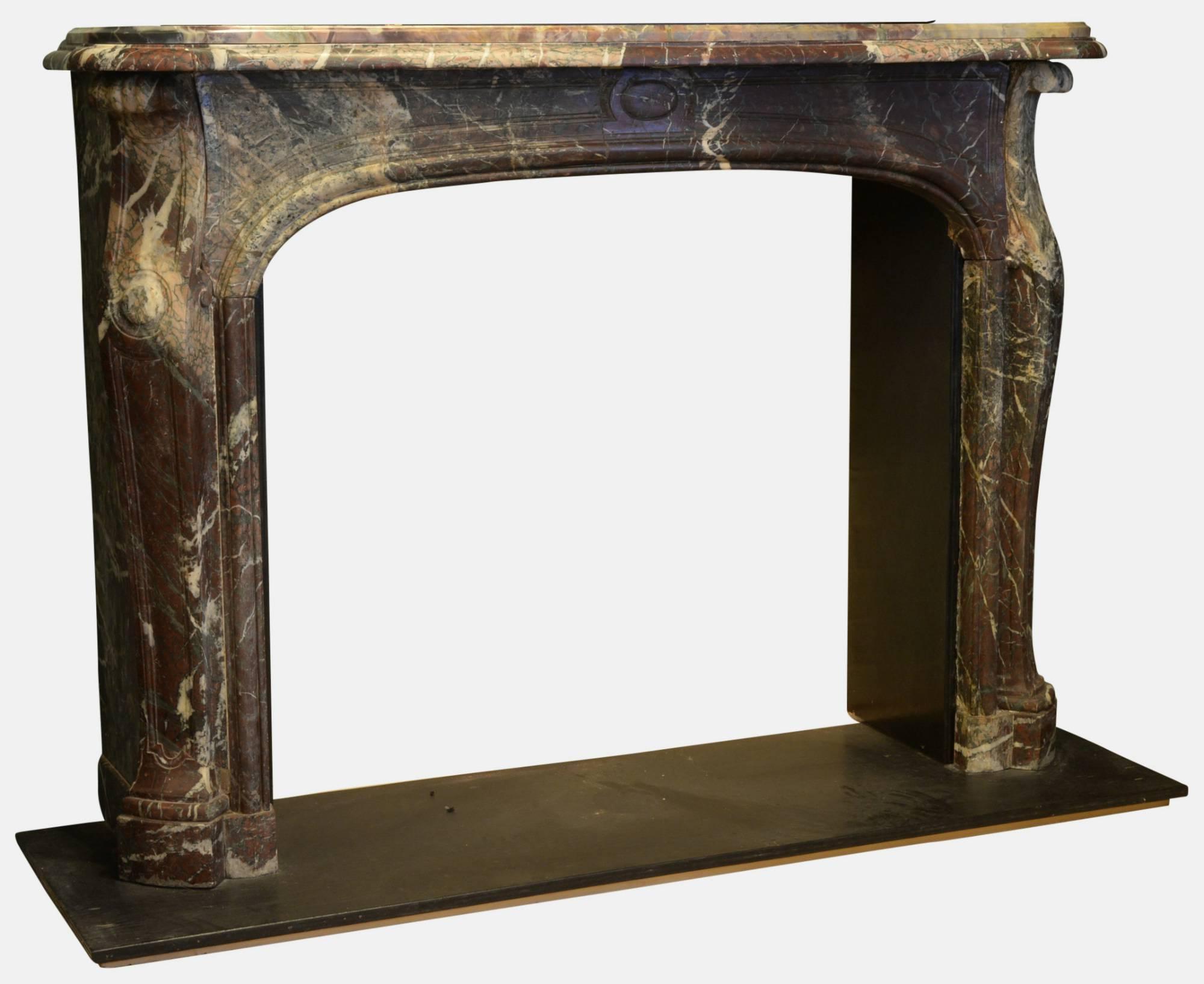 A beautiful 19th century French marble fireplace.