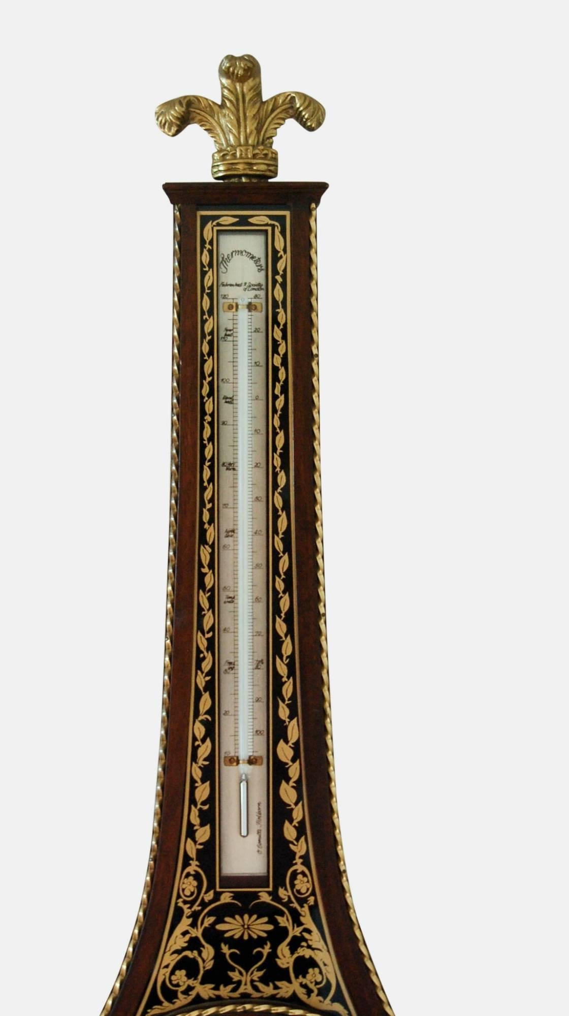 An aneroid wheel barometer made to commemorate the marriage of Charles and Diana by Garrard & Committi.