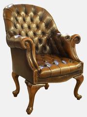 Queen Anne Style Library Chair
