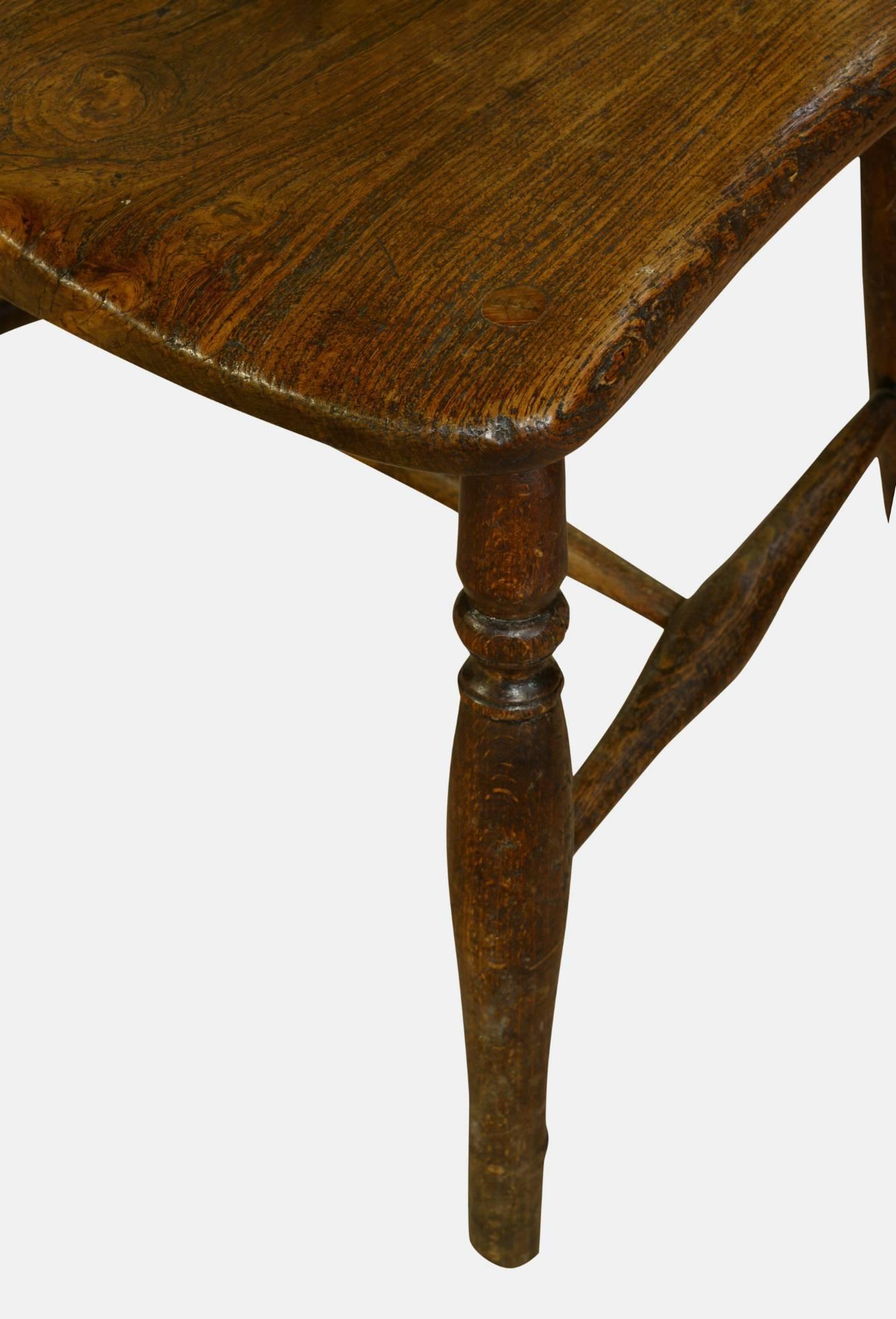 19th Century Elm and Ash Wheelback Single Chair