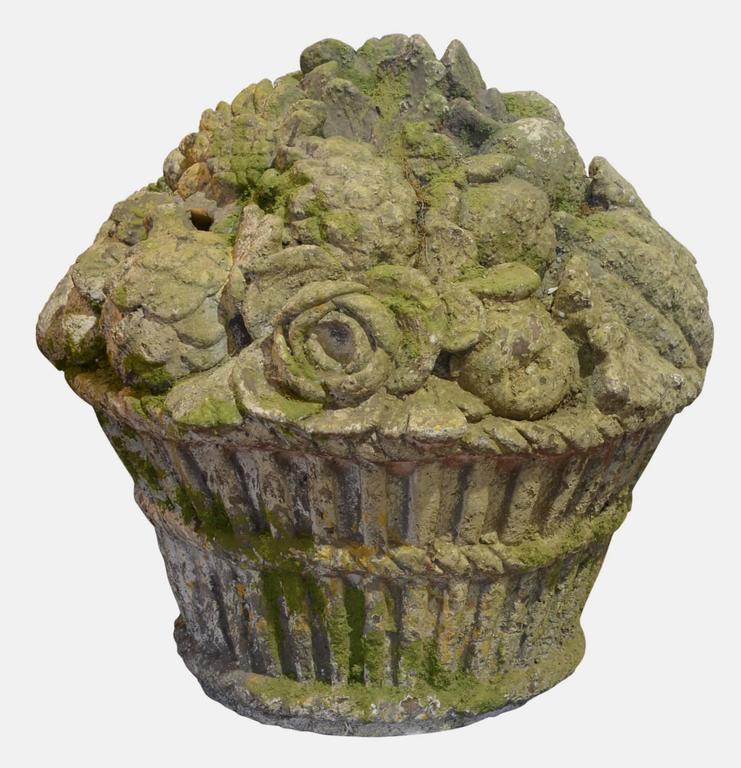 Pair of Stone Baskets at 1stDibs