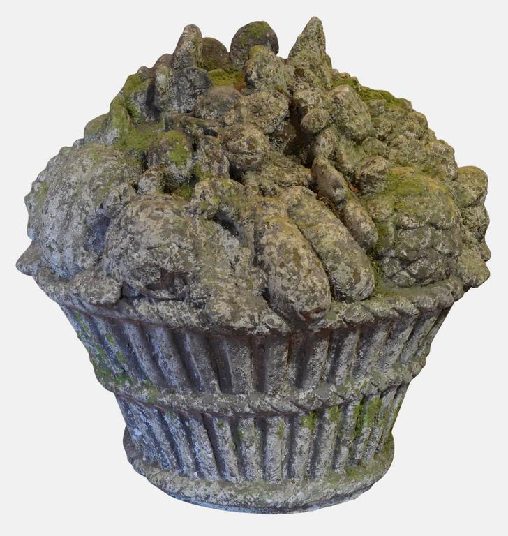 Pair of Stone Baskets at 1stDibs