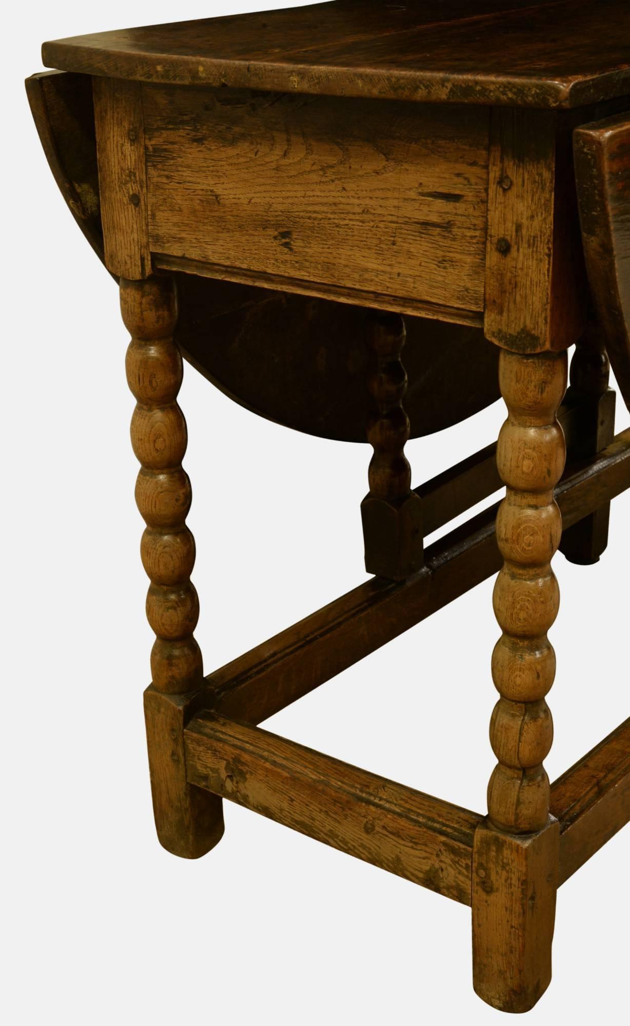 17th Century Large Oak Gateleg Table For Sale