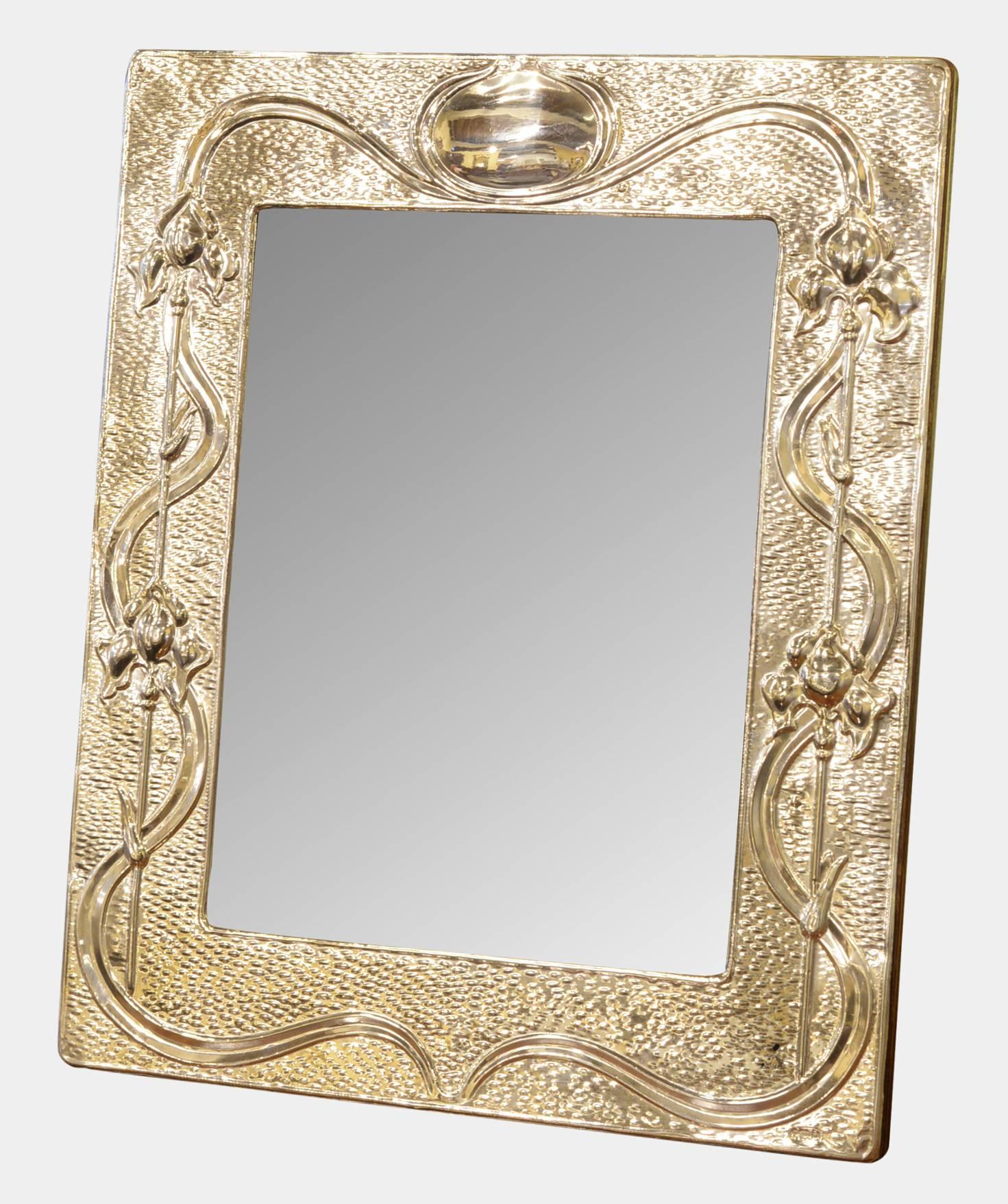 Contemporary Art-Nouveau Style Sterling Silver Picture Frame