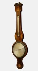 19th Century Inlaid Wheel Barometer