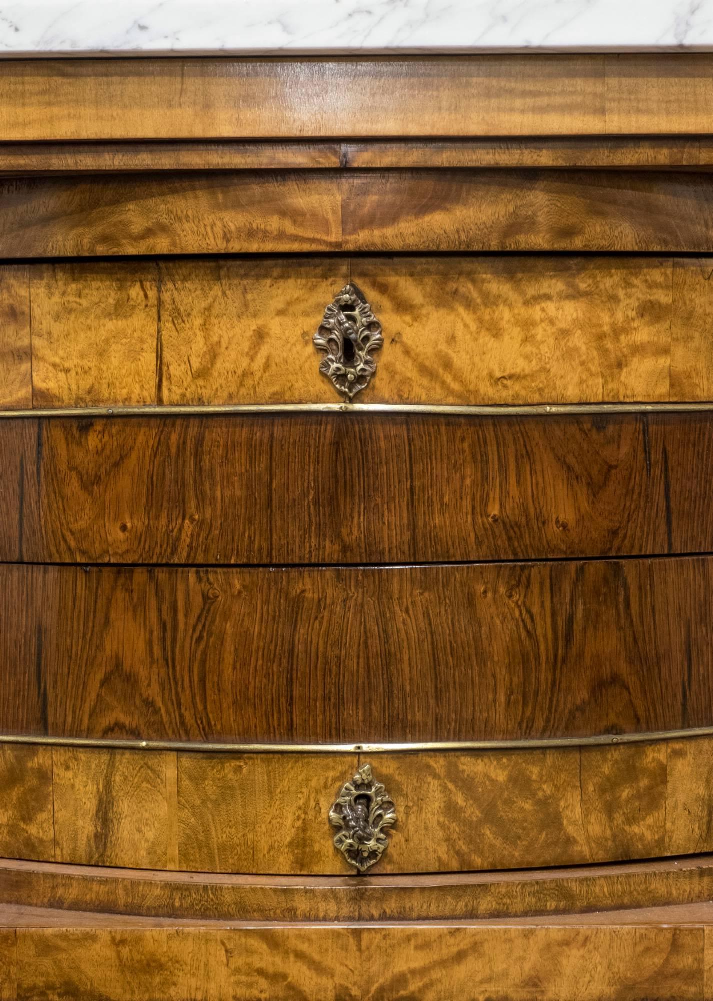 19th Century Beidermeier Style Marble Topped Commode