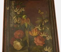 Framed 19th Century Oil on Tin of Parrot