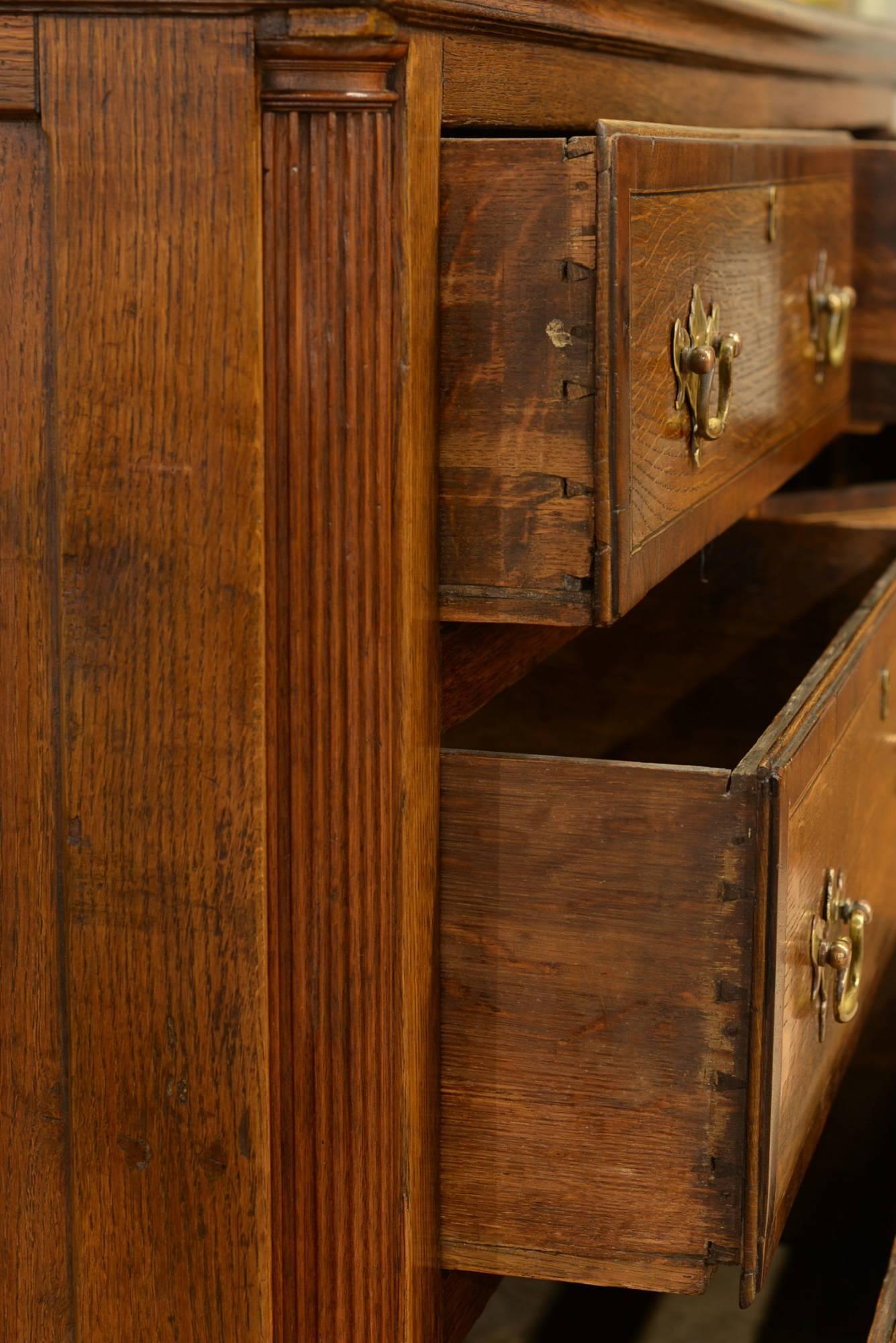 19th Century Oak High Dresser 1