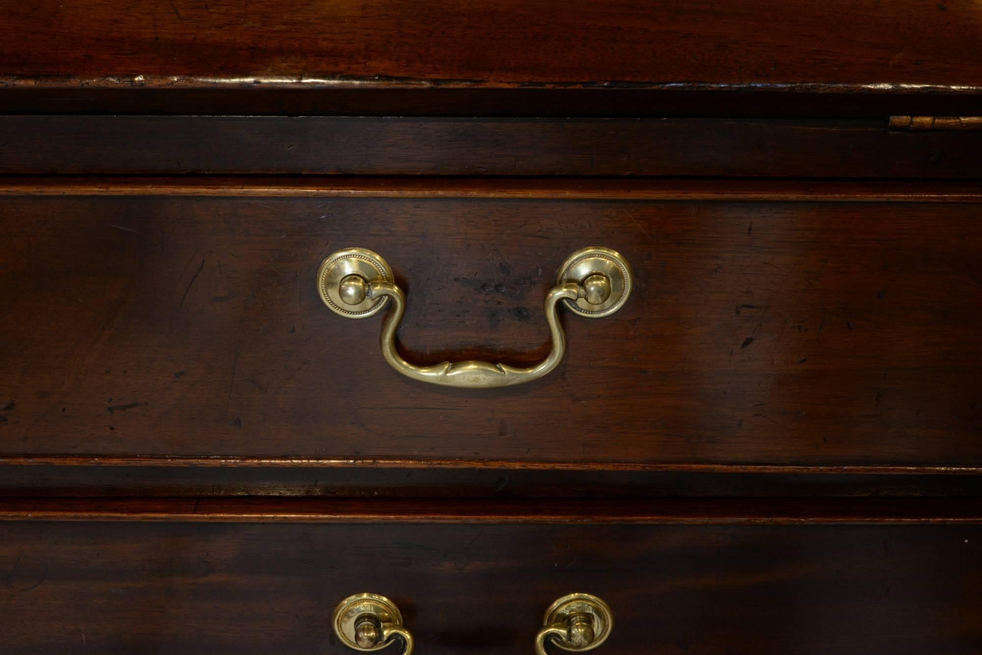 18th Century George III Chippendale Style Bureau Bookcase