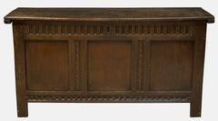 17th Century Oak Six Plank Coffer