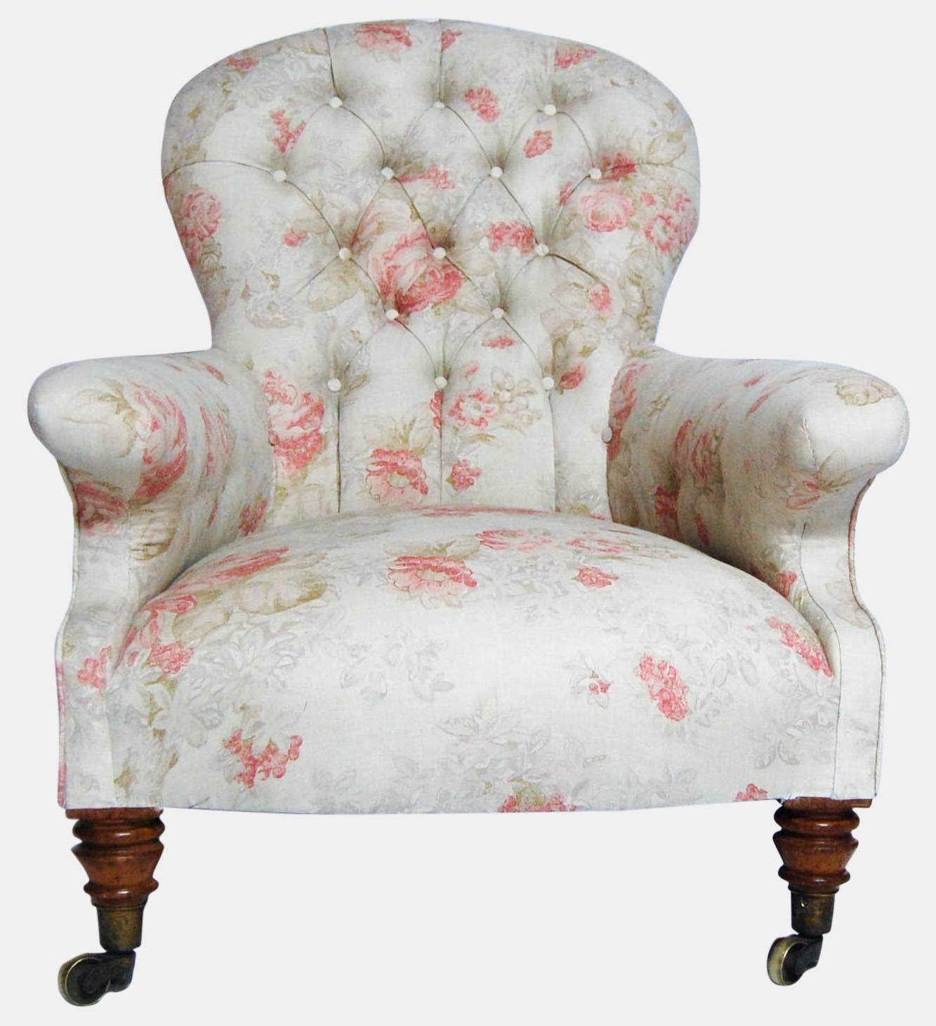 William IV Upholstered Spoon Back Armchair In Excellent Condition In Salisbury, GB