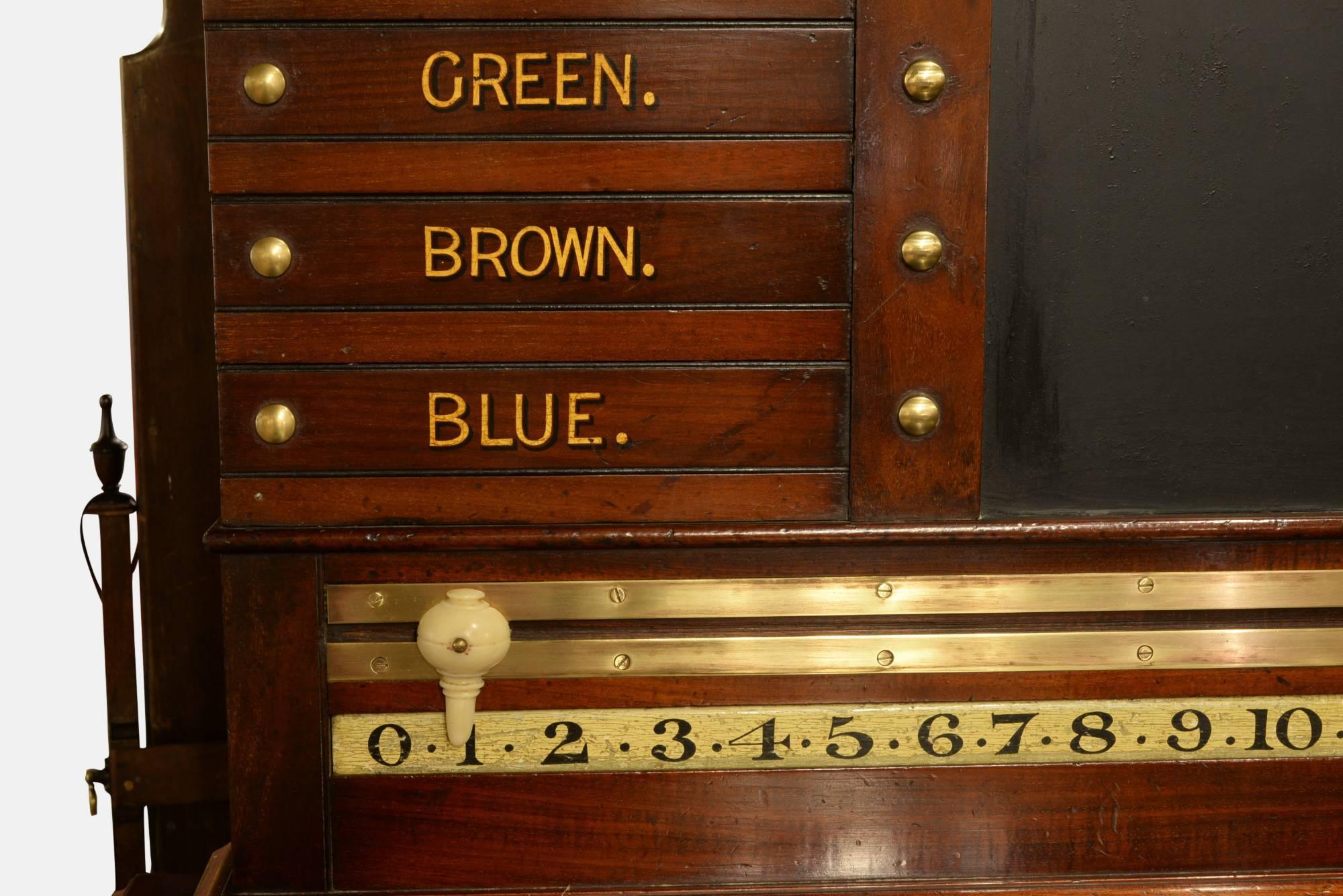 Victorian Late Pool and Billiards Scoreboard In Excellent Condition In Salisbury, GB