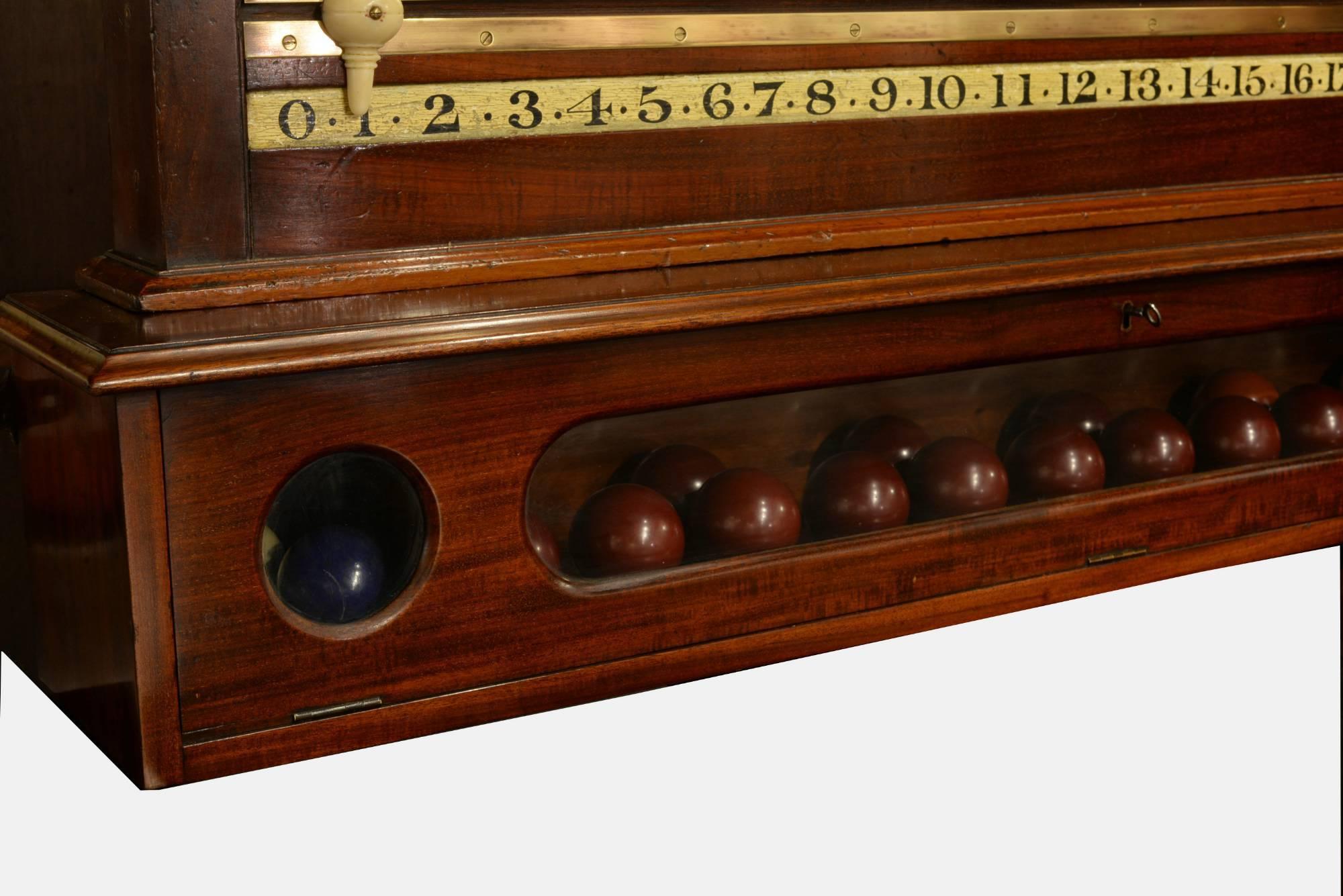 20th Century Victorian Late Pool and Billiards Scoreboard