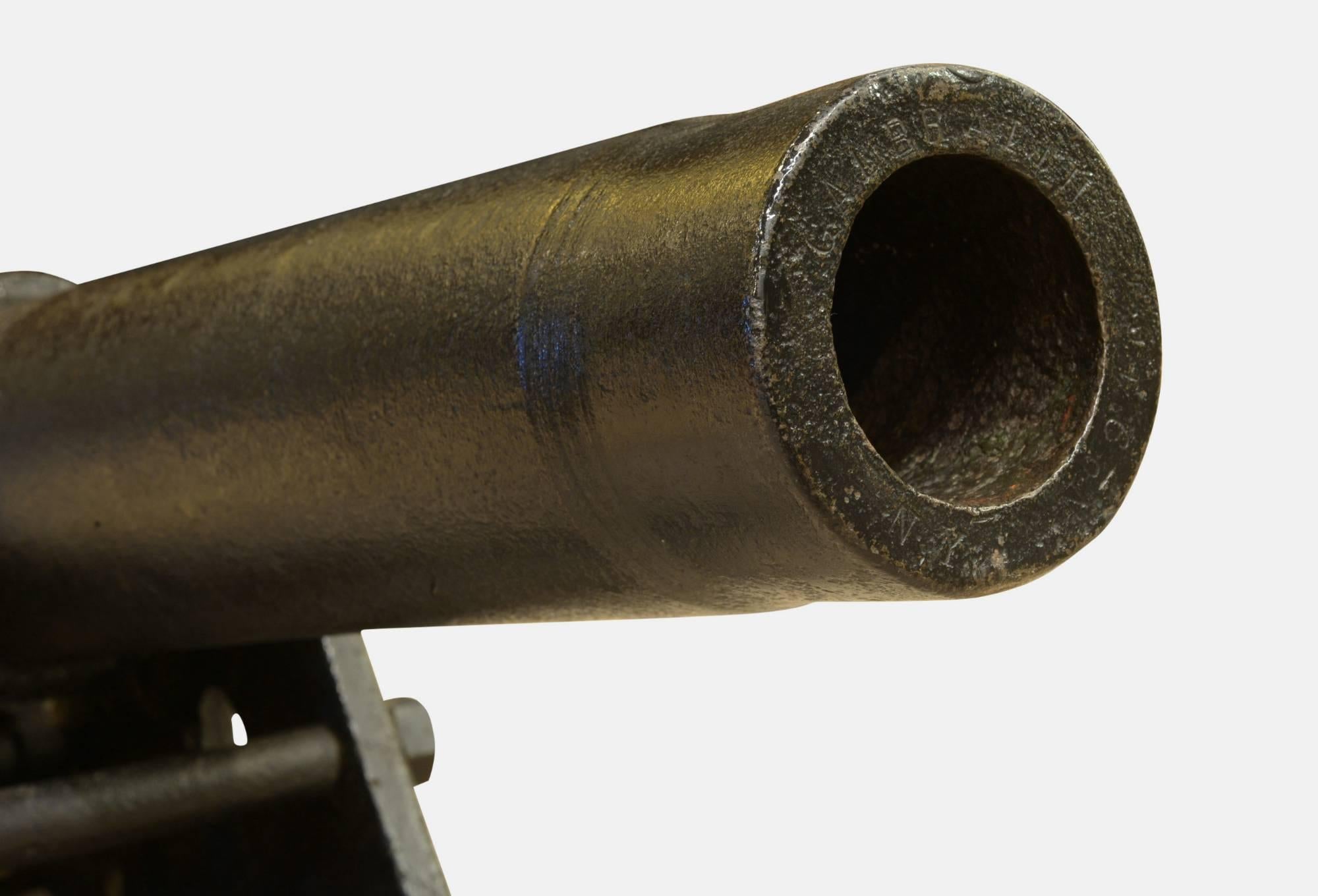 19th Century Iron Barrelled Line Throwing Gun For Sale