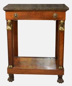 French Empire Mahogany and Bronze-Mounted Console