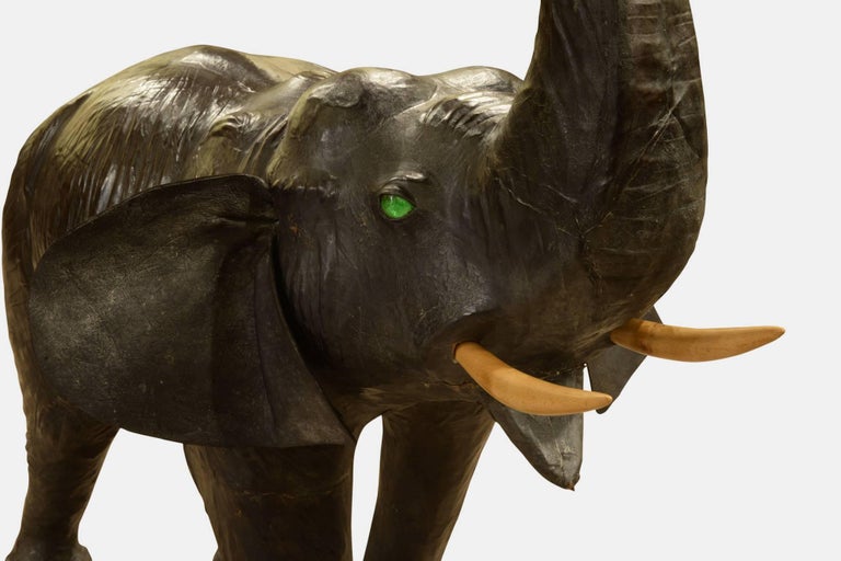 Large Leather Elephant at 1stDibs